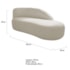 Kit Divã Luna 185cm Lado Direito e 02 Poltronas Base de Ferro Dourado Bouclé Bege