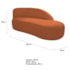 Kit Divã Luna 185cm Lado Direito e 02 Poltronas Base de Ferro Dourado Suede Terracota