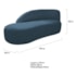 Kit Divã Luna 185cm Lado Esquerdo e 02 Poltronas Base de Ferro Dourado Linho Azul Royal