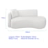 Kit Divã Recamier 150cm e Poltrona Luxo Suíça Lado Direito Bouclé Branco
