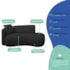 Kit Divã Recamier 150cm e Poltrona Luxo Suíça Lado Direito Linho Preto
