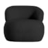 Kit Divã Recamier 150cm e Poltrona Luxo Suíça Lado Direito Linho Preto