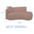 Kit Divã Recamier 150cm e Poltrona Luxo Suíça Lado Direito Linho Rose