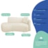 Kit Divã Recamier 150cm e Poltrona Luxo Suíça Lado Esquerdo Bouclé Bege