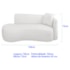 Kit Divã Recamier 150cm e Poltrona Luxo Suíça Lado Esquerdo Bouclé Branco