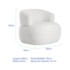 Kit Divã Recamier 150cm e Poltrona Luxo Suíça Lado Esquerdo Bouclé Branco