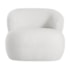 Kit Divã Recamier 150cm e Poltrona Luxo Suíça Lado Esquerdo Bouclé Branco