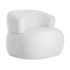 Kit Divã Recamier 150cm e Poltrona Luxo Suíça Lado Esquerdo Bouclé Branco