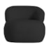 Kit Divã Recamier 150cm e Poltrona Luxo Suíça Lado Esquerdo Bouclé Preto