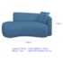 Kit Divã Recamier 150cm e Poltrona Luxo Suíça Lado Esquerdo Linho Azul Royal