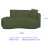 Kit Divã Recamier 150cm e Poltrona Luxo Suíça Lado Esquerdo Linho Verde