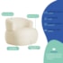 Kit Divã Recamier 180cm e Poltrona Luxo Suíça Lado Direito Bouclé Bege