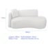 Kit Divã Recamier 180cm e Poltrona Luxo Suíça Lado Direito Bouclé Branco