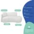 Kit Divã Recamier 180cm e Poltrona Luxo Suíça Lado Direito Bouclé Branco