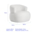 Kit Divã Recamier 180cm e Poltrona Luxo Suíça Lado Direito Bouclé Branco