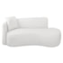 Kit Divã Recamier 180cm e Poltrona Luxo Suíça Lado Direito Bouclé Branco