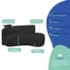 Kit Divã Recamier 180cm e Poltrona Luxo Suíça Lado Direito Bouclé Preto