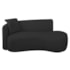 Kit Divã Recamier 180cm e Poltrona Luxo Suíça Lado Direito Bouclé Preto