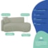 Kit Divã Recamier 180cm e Poltrona Luxo Suíça Lado Direito Bouclé Verde Oliva