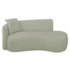 Kit Divã Recamier 180cm e Poltrona Luxo Suíça Lado Direito Bouclé Verde Oliva