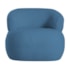 Kit Divã Recamier 180cm e Poltrona Luxo Suíça Lado Direito Linho Azul Royal