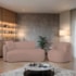 Kit Divã Recamier 180cm e Poltrona Luxo Suíça Lado Direito Linho Rose