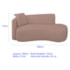 Kit Divã Recamier 180cm e Poltrona Luxo Suíça Lado Direito Linho Rose