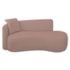 Kit Divã Recamier 180cm e Poltrona Luxo Suíça Lado Direito Linho Rose