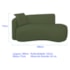 Kit Divã Recamier 180cm e Poltrona Luxo Suíça Lado Direito Linho Verde