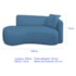 Kit Divã Recamier 180cm e Poltrona Luxo Suíça Lado Esquerdo Linho Azul Royal