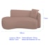 Kit Divã Recamier 180cm e Poltrona Luxo Suíça Lado Esquerdo Linho Rose