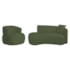 Kit Divã Recamier 180cm e Poltrona Luxo Suíça Lado Esquerdo Linho Verde
