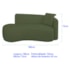 Kit Divã Recamier 180cm e Poltrona Luxo Suíça Lado Esquerdo Linho Verde