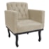 Kit Diva Recamier Azura 140cm Lado Direito e 02 Poltronas Classic Suede Bege - Amarena Móveis