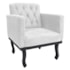 Kit Diva Recamier Azura 140cm Lado Direito e 02 Poltronas Classic Suede Branco - Amarena Móveis