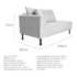 Kit Diva Recamier Azura 140cm Lado Direito e 02 Poltronas Classic Suede Branco - Amarena Móveis