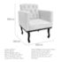 Kit Diva Recamier Azura 140cm Lado Direito e 02 Poltronas Classic Suede Branco - Amarena Móveis