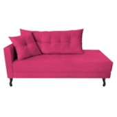 Kit Diva Recamier Azura 140cm Lado Direito e 02 Poltronas Classic Suede Pink - Amarena Móveis