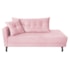 Kit Diva Recamier Azura 140cm Lado Direito e 02 Poltronas Classic Suede Rosa Bebê - Amarena Móveis