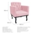 Kit Diva Recamier Azura 140cm Lado Direito e 02 Poltronas Classic Suede Rosa Bebê - Amarena Móveis