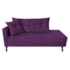 Kit Diva Recamier Azura 140cm Lado Direito e 02 Poltronas Classic Suede Roxo - Amarena Móveis