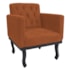 Kit Diva Recamier Azura 140cm Lado Direito e 02 Poltronas Classic Suede Terracota - Amarena Móveis