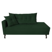 Kit Diva Recamier Azura 140cm Lado Direito e 02 Poltronas Classic Suede Verde - Amarena Móveis