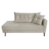 Kit Diva Recamier Azura 140cm Lado Esquerdo e 02 Poltronas Classic Linho Bege - Amarena Móveis