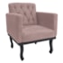 Kit Diva Recamier Azura 140cm Lado Esquerdo e 02 Poltronas Classic Linho Rosê - Amarena Móveis