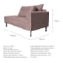 Kit Diva Recamier Azura 140cm Lado Esquerdo e 02 Poltronas Classic Linho Rosê - Amarena Móveis