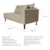 Kit Diva Recamier Azura 140cm Lado Esquerdo e 02 Poltronas Classic Suede Bege - Amarena Móveis