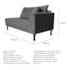 Kit Diva Recamier Azura 140cm Lado Esquerdo e 02 Poltronas Classic Suede Cinza - Amarena Móveis