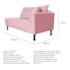 Kit Diva Recamier Azura 140cm Lado Esquerdo e 02 Poltronas Classic Suede Rosa Bebê - Amarena Móveis