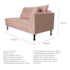 Kit Diva Recamier Azura 140cm Lado Esquerdo e 02 Poltronas Classic Suede Rosê - Amarena Móveis
